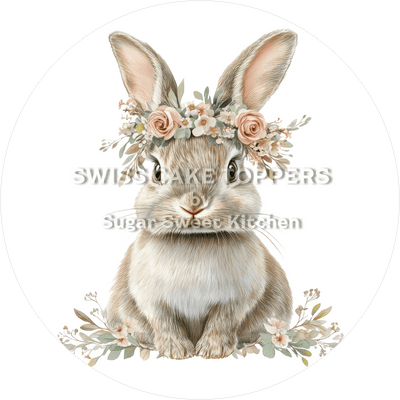 Niedlicher Hasen-Tortenaufleger5 - personalisierbar