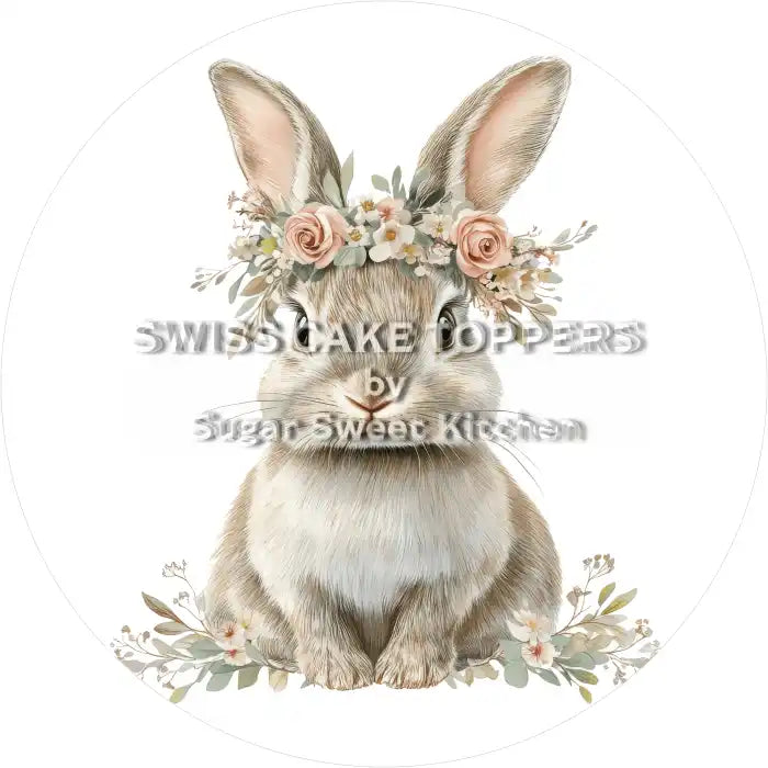 Niedlicher Hasen-Tortenaufleger5 - personalisierbar - Fondant- Torten- & Cupcakeaufleger Sugar Sweet Kitchen