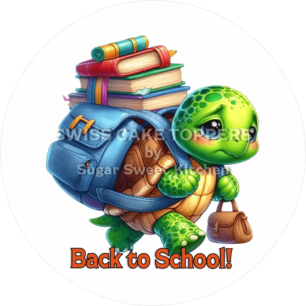 Niedlicher Schulstart-Tortenaufleger6 - personalisierbar - Fondant- Torten- & Cupcakeaufleger Sugar Sweet Kitchen