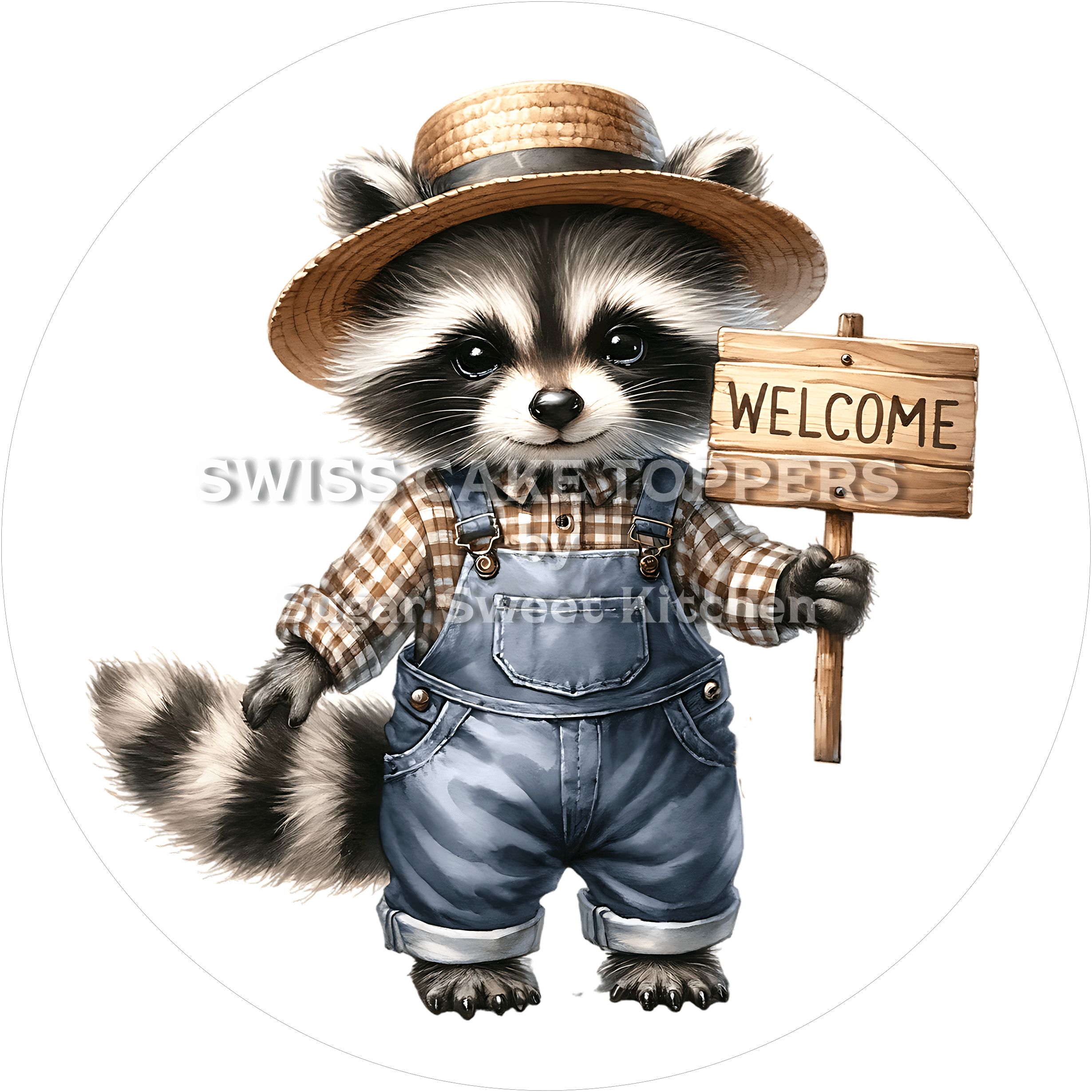 Niedlicher Welcome-Tortenaufleger 5 - personalisierbar - Fondant- Torten- & Cupcakeaufleger Sugar Sweet Kitchen