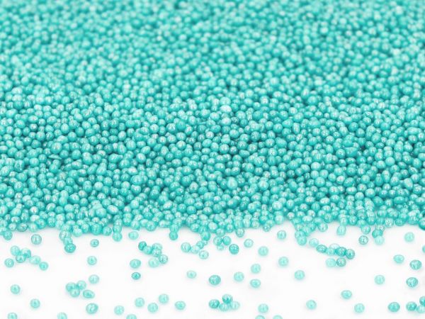 Nonpareils Zuckerperlen türkis-glimmer CM / 90g - Sugar Sweet Kitchen