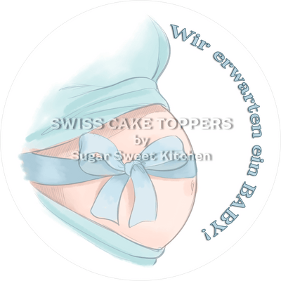 Origineller Baby-News-Tortenaufleger3 - personalisierbar