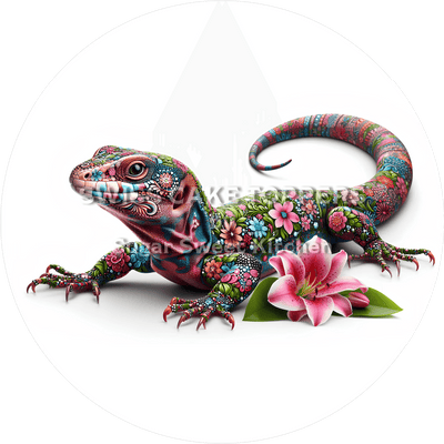 Origineller Echsen-Tortenaufleger2 - personalisierbar