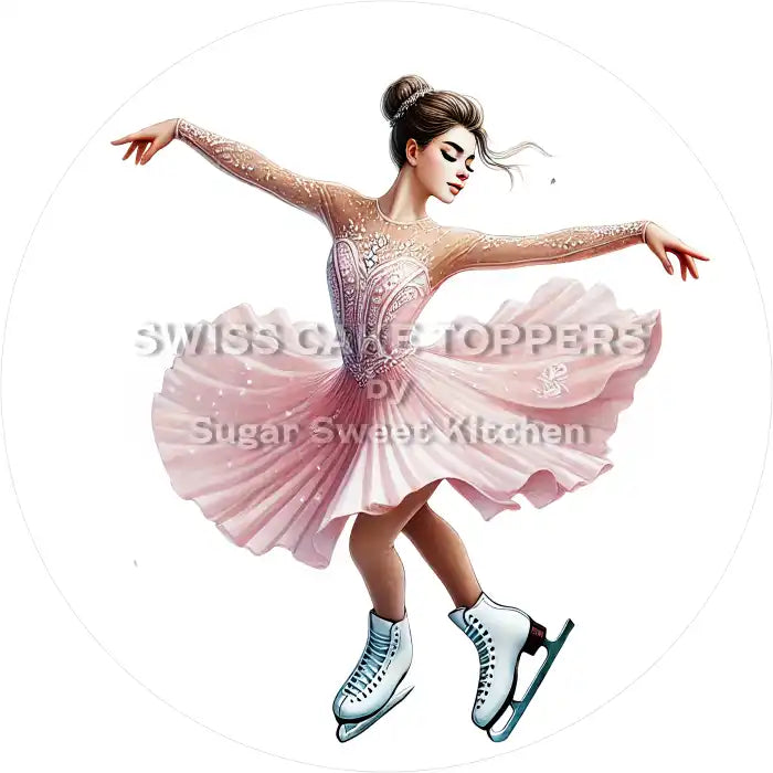 Origineller Eiskunstlauf-Tortenaufleger5 - personalisierbar - Fondant- Torten- & Cupcakeaufleger Sugar Sweet Kitchen