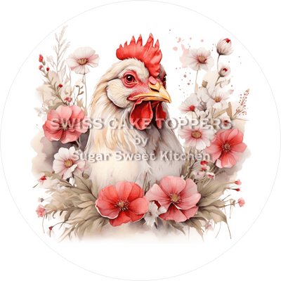 Origineller Hühner-Tortenaufleger1 - personalisierbar