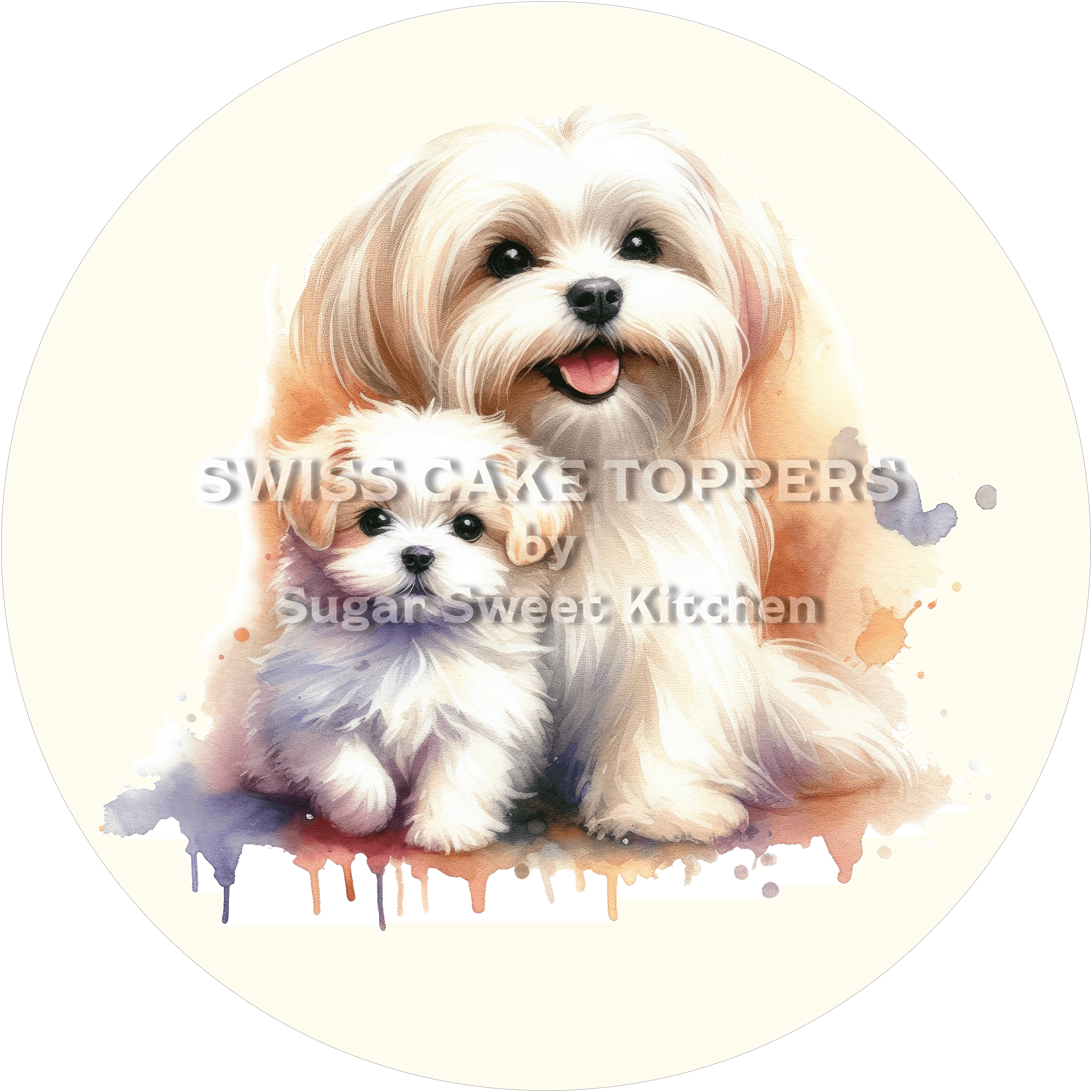 Origineller Hunde-Tortenaufleger23 - personalisierbar - Fondant- Torten- & Cupcakeaufleger Sugar Sweet Kitchen