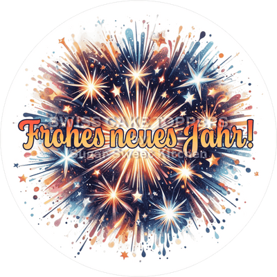 Origineller New Year-Tortenaufleger5 - personalisierbar