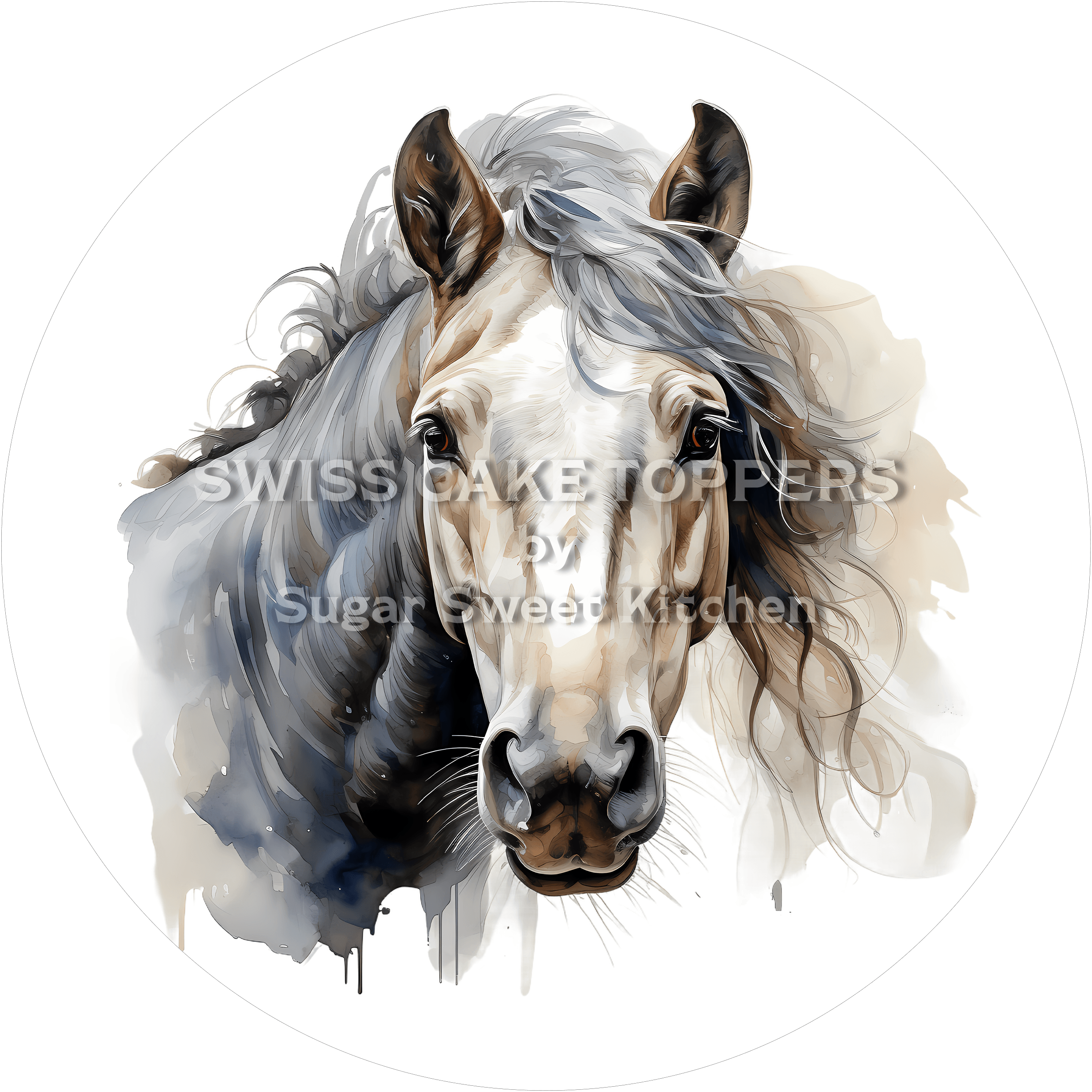 Origineller Pferde-Tortenaufleger9 - personalisierbar - Fondant- Torten- & Cupcakeaufleger Sugar Sweet Kitchen