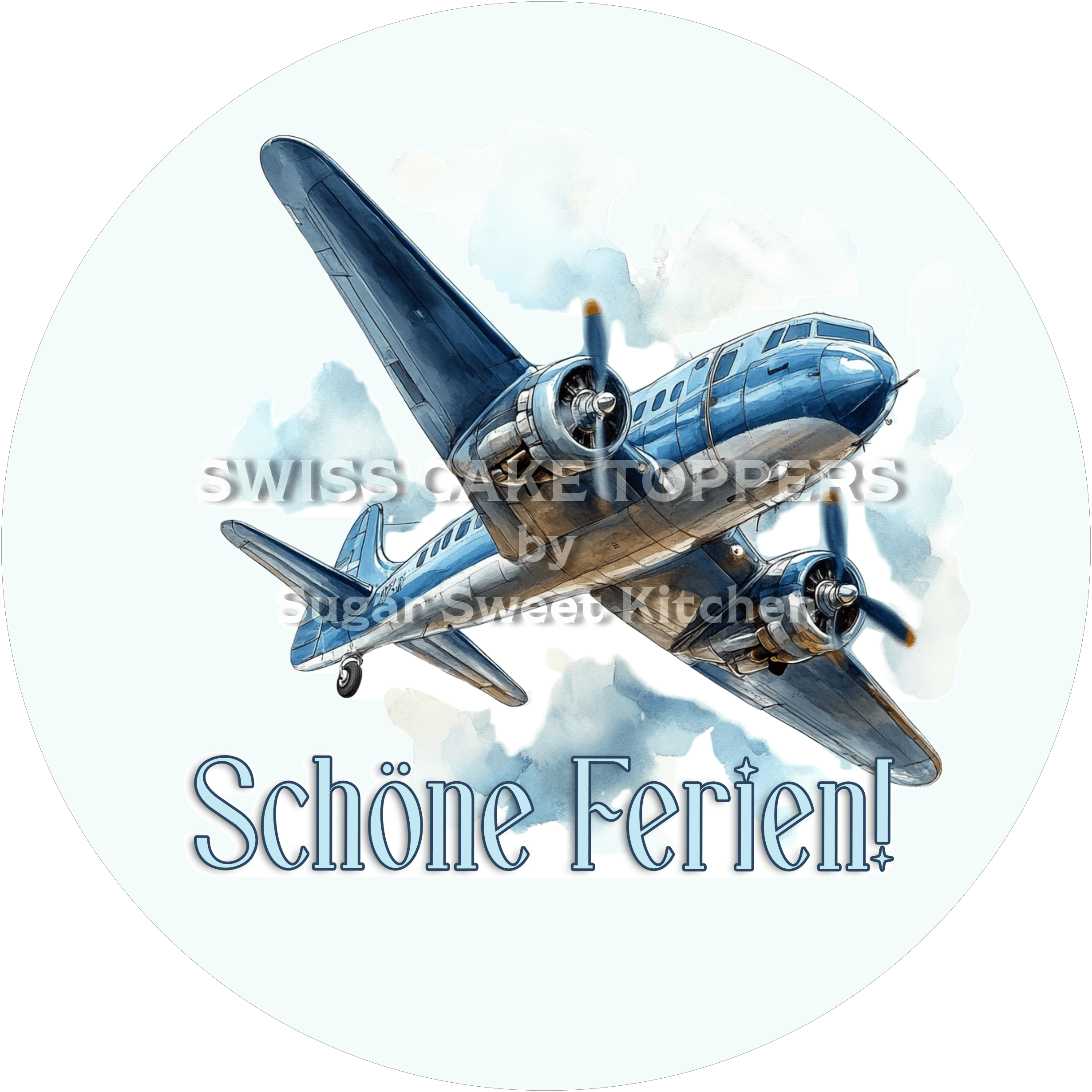 Origineller Reise-Tortenaufleger9 - personalisierbar - Fondant- Torten- & Cupcakeaufleger Sugar Sweet Kitchen