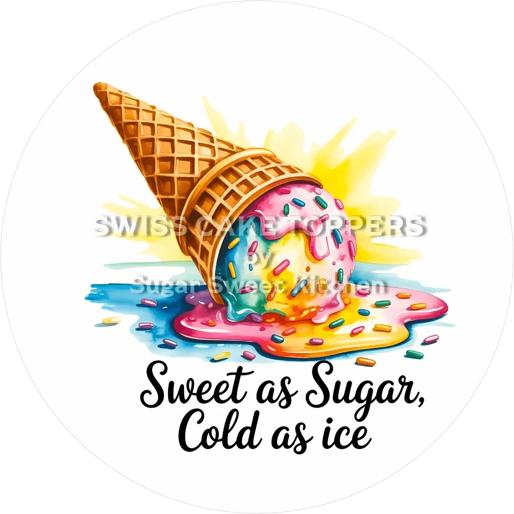 Origineller Sommer-Tortenaufleger3 - personalisierbar - Fondant- Torten- & Cupcakeaufleger Sugar Sweet Kitchen