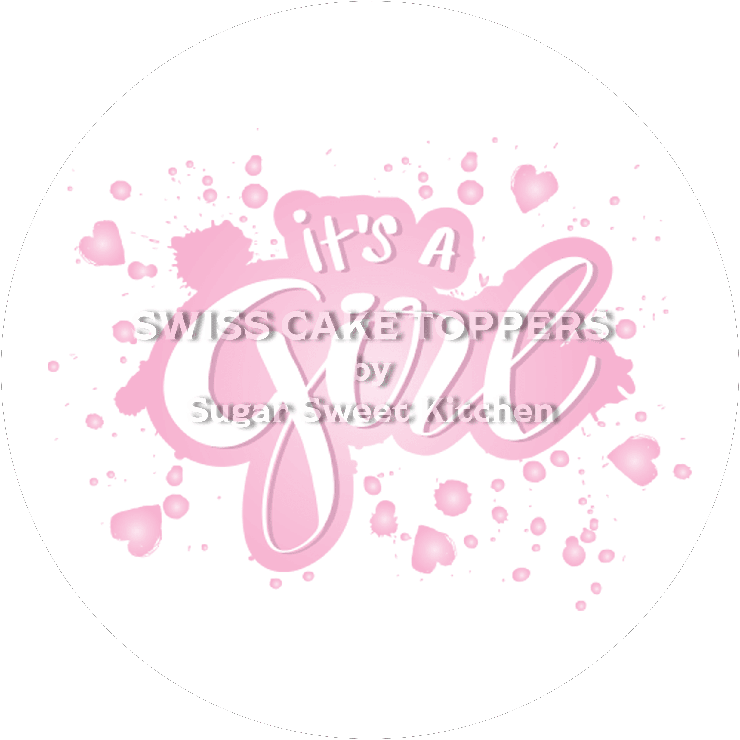 Origineller Tortenaufleger - It’s a Girl7 - personalisierbar - Fondant- Torten- & Cupcakeaufleger Sugar Sweet Kitchen