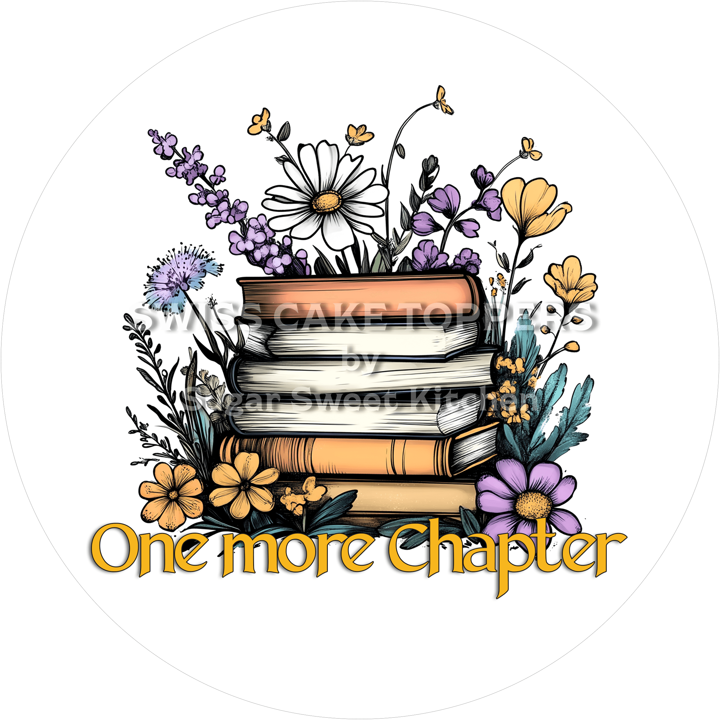 Origineller Tortenaufleger Lesen5 - personalisierbar - Fondant- Torten- & Cupcakeaufleger Sugar Sweet Kitchen