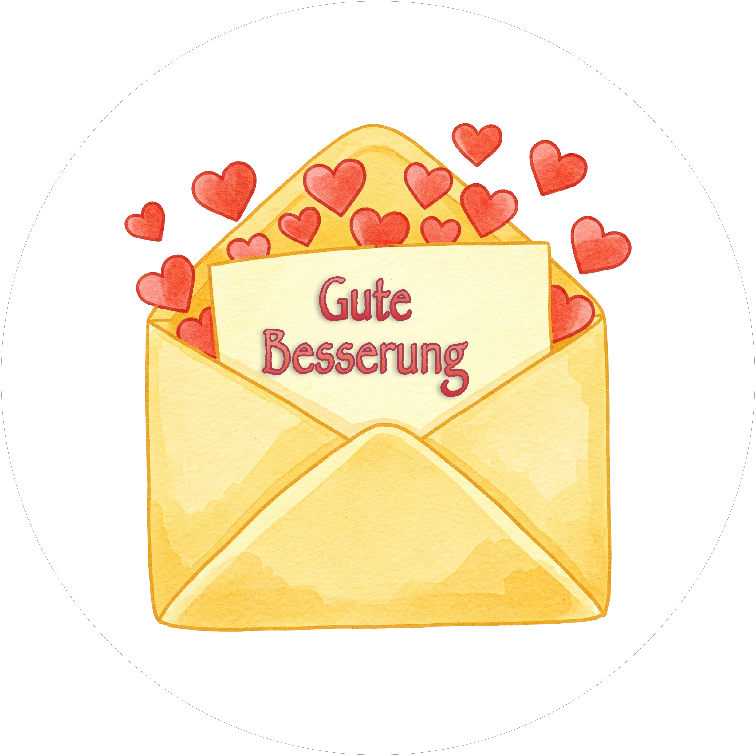 Origineller Tortenaufleger mit Genesungswünschen3 - personalisierbar - Fondant- Torten- & Cupcakeaufleger Sugar Sweet