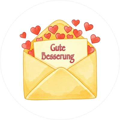 Origineller Tortenaufleger mit Genesungswünschen3 - personalisierbar