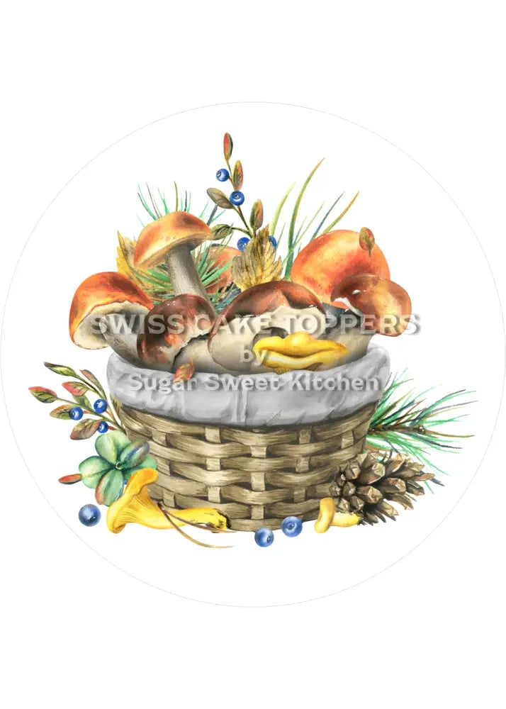 Origineller Tortenaufleger mit Pilzen7 - personalisierbar - Fondant- Torten- & Cupcakeaufleger Sugar Sweet Kitchen