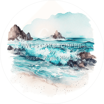 Origineller Tortenaufleger mit Seen- & Flussmotiven4 - personalisierbar