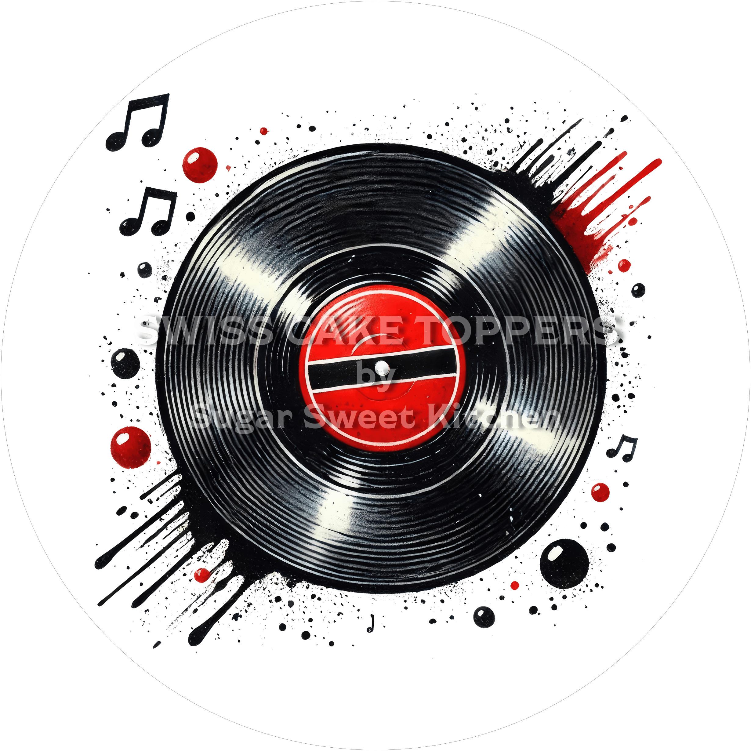 Origineller Tortenaufleger Musik11 - personalisierbar - Fondant- Torten- & Cupcakeaufleger Sugar Sweet Kitchen