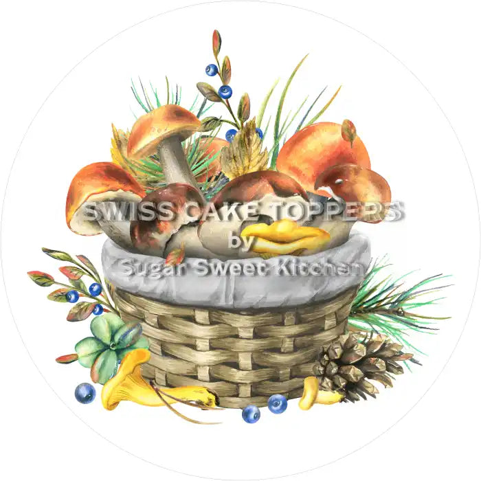Tortenaufleger Pilze 07 - essbar & personalisierbar - Fondant- Torten- Cupcakeaufleger Sugar Sweet Kitchen