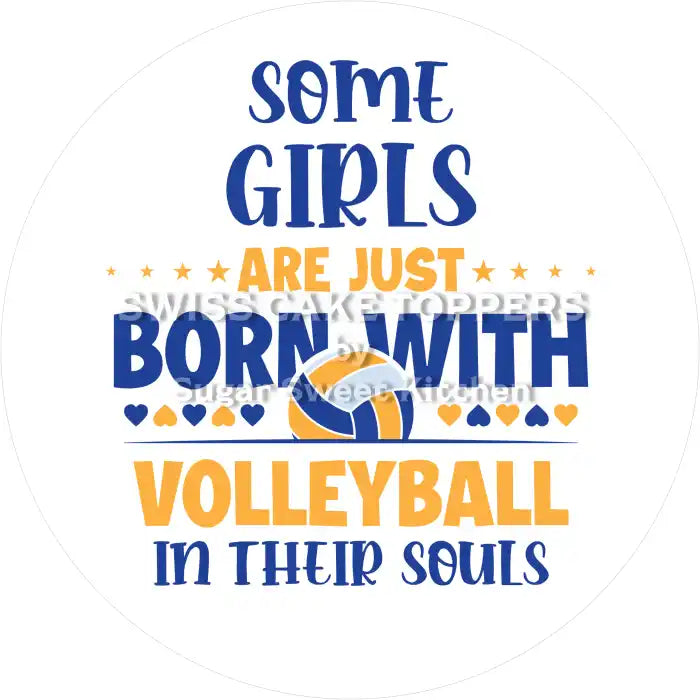 Origineller Volleyball-Tortenaufleger6 - personalisierbar - Fondant- Torten- & Cupcakeaufleger Sugar Sweet Kitchen