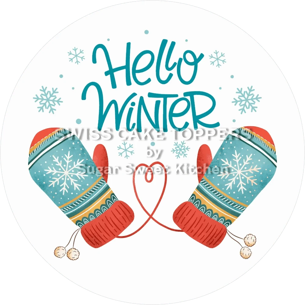 Origineller Winter-Tortenaufleger5 - personalisierbar - Fondant- Torten- & Cupcakeaufleger Sugar Sweet Kitchen