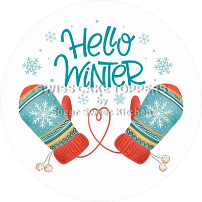 Origineller Winter-Tortenaufleger5 - personalisierbar