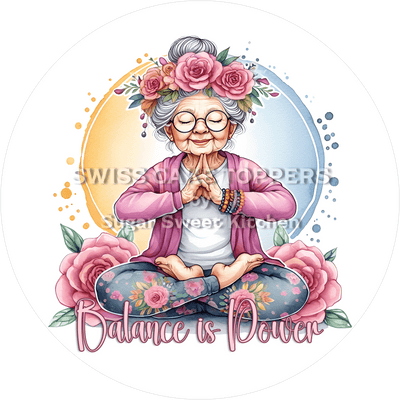 Origineller Yoga-Tortenaufleger8 - personalisierbar