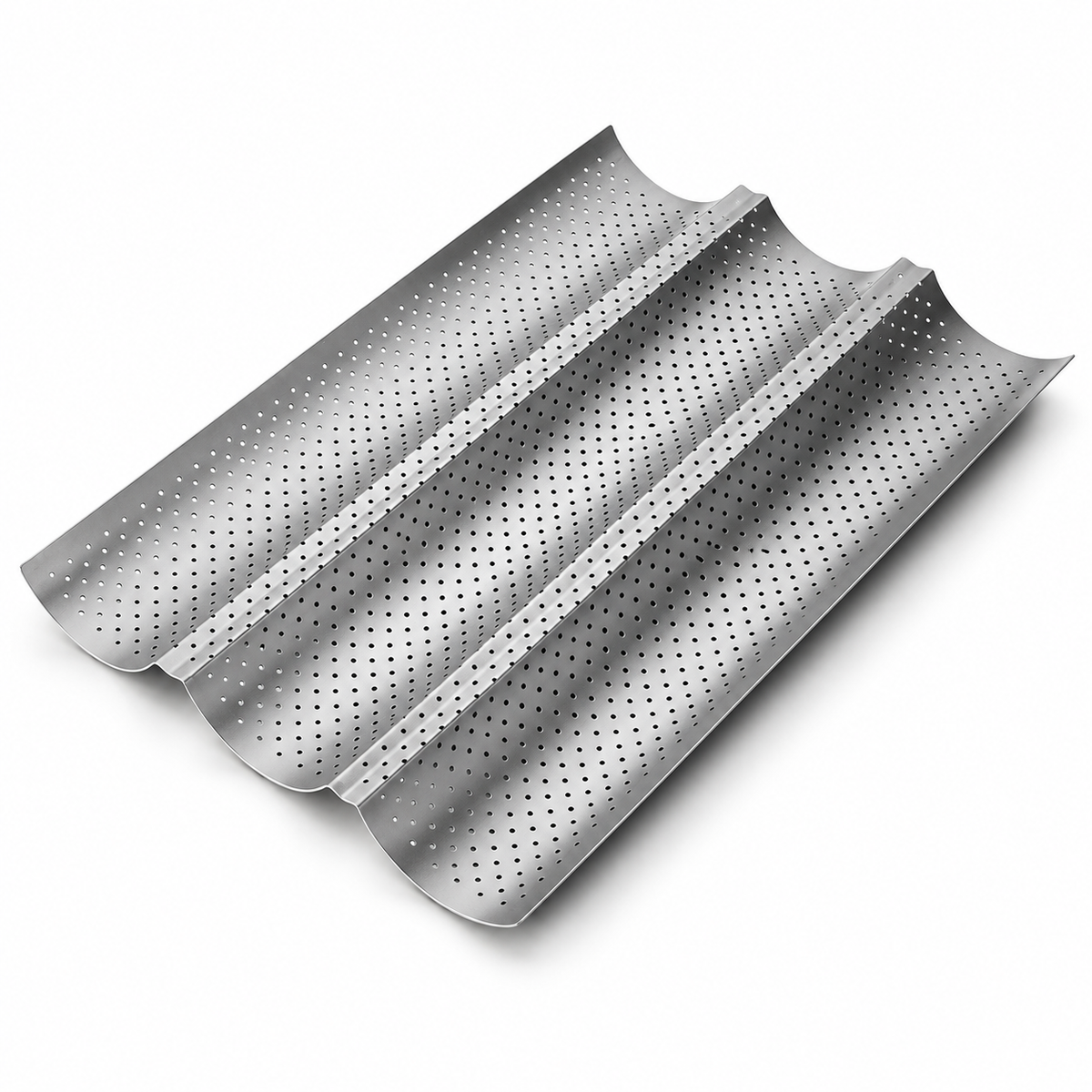 Perforierte Baguette-Backform für 3 Baguettes – antihaftbeschichtet - Brotbacken Sugar Sweet Kitchen
