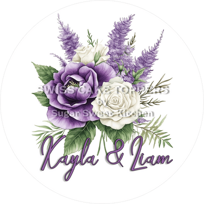 Personalisierter Hochzeits-Tortenaufleger mit Namen