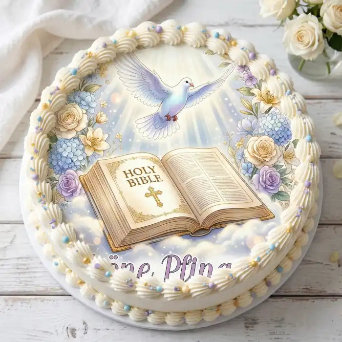 Pfingst-Tortenaufleger1 - personalisierbar - Fondant- Torten- & Cupcakeaufleger Sugar Sweet Kitchen