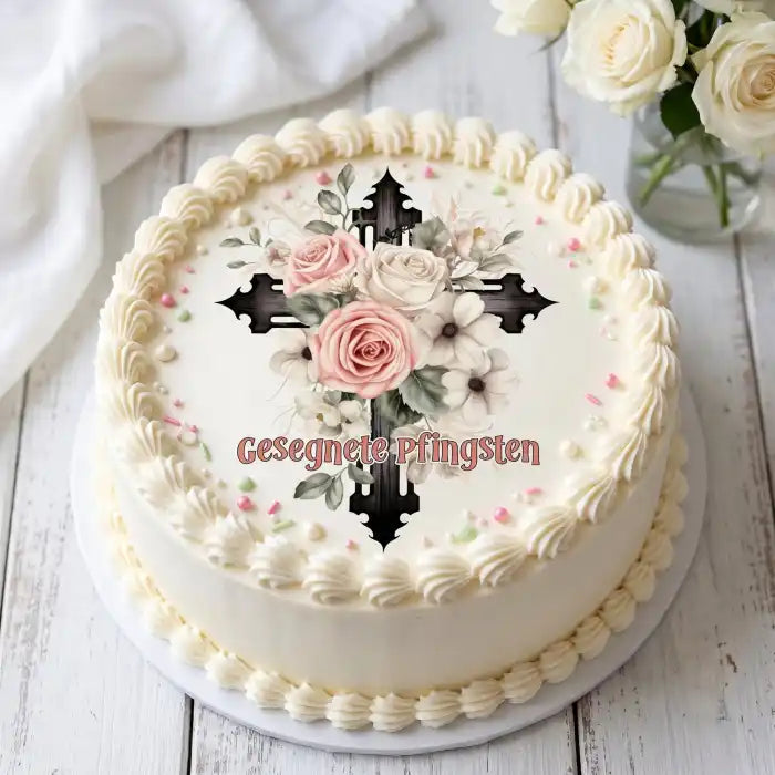 Pfingst-Tortenaufleger10 - personalisierbar - Fondant- Torten- & Cupcakeaufleger Sugar Sweet Kitchen