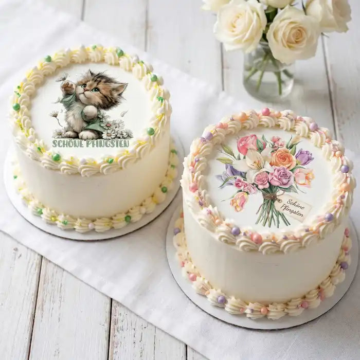 Pfingst-Tortenaufleger7 - personalisierbar - Fondant- Torten- & Cupcakeaufleger Sugar Sweet Kitchen