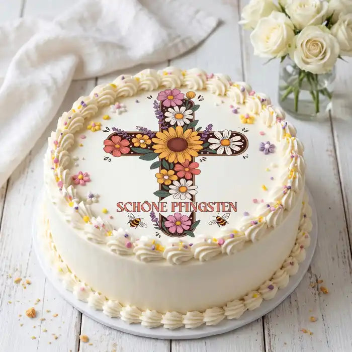 Pfingst-Tortenaufleger9 - personalisierbar - Fondant- Torten- & Cupcakeaufleger Sugar Sweet Kitchen