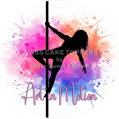 Pole-Dance-Tortenaufleger14 -  personalisierbar