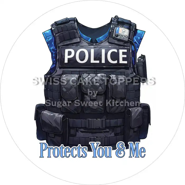 Polizei Tortenaufleger12 – essbar & personalisierbar - Fondant- Torten- Cupcakeaufleger Sugar Sweet Kitchen
