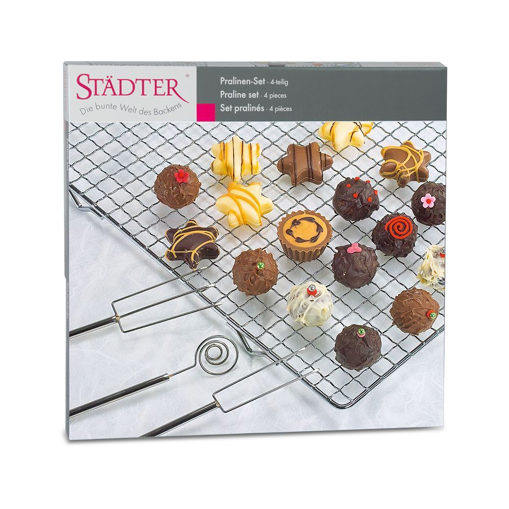 Pralinen-Set Städter / 4tlg - Schokoladenwerkzeug Sugar Sweet Kitchen
