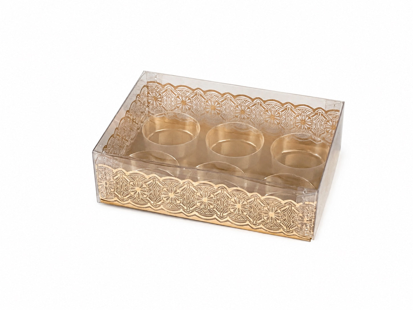 Pralinenbox für 6 Pralinen transparent / 1Stk. - Verpackungen Sugar Sweet Kitchen