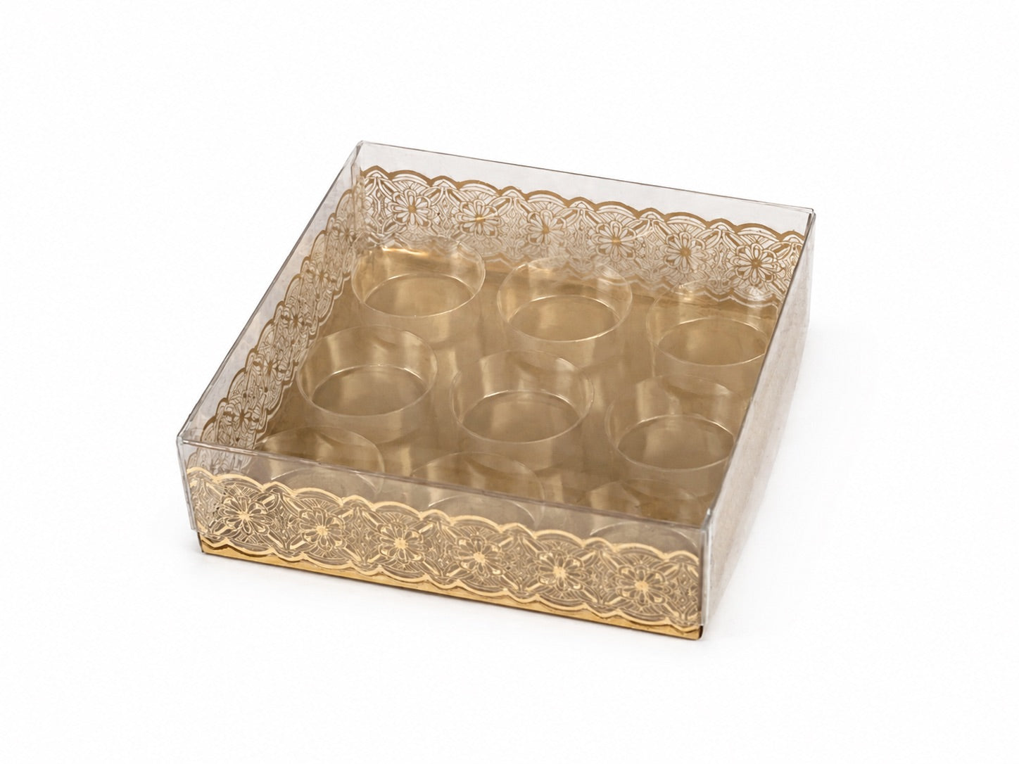 Pralinenbox für 9 Pralinen transparent / 1Stk. - Verpackungen Sugar Sweet Kitchen
