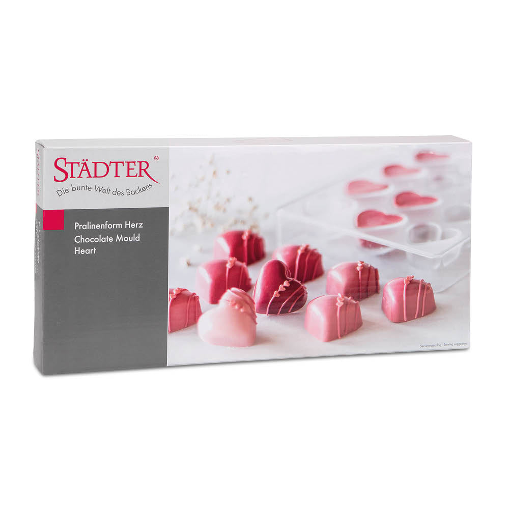 Pralinenform ’Herz’ Städter - Schokoladenform Sugar Sweet Kitchen