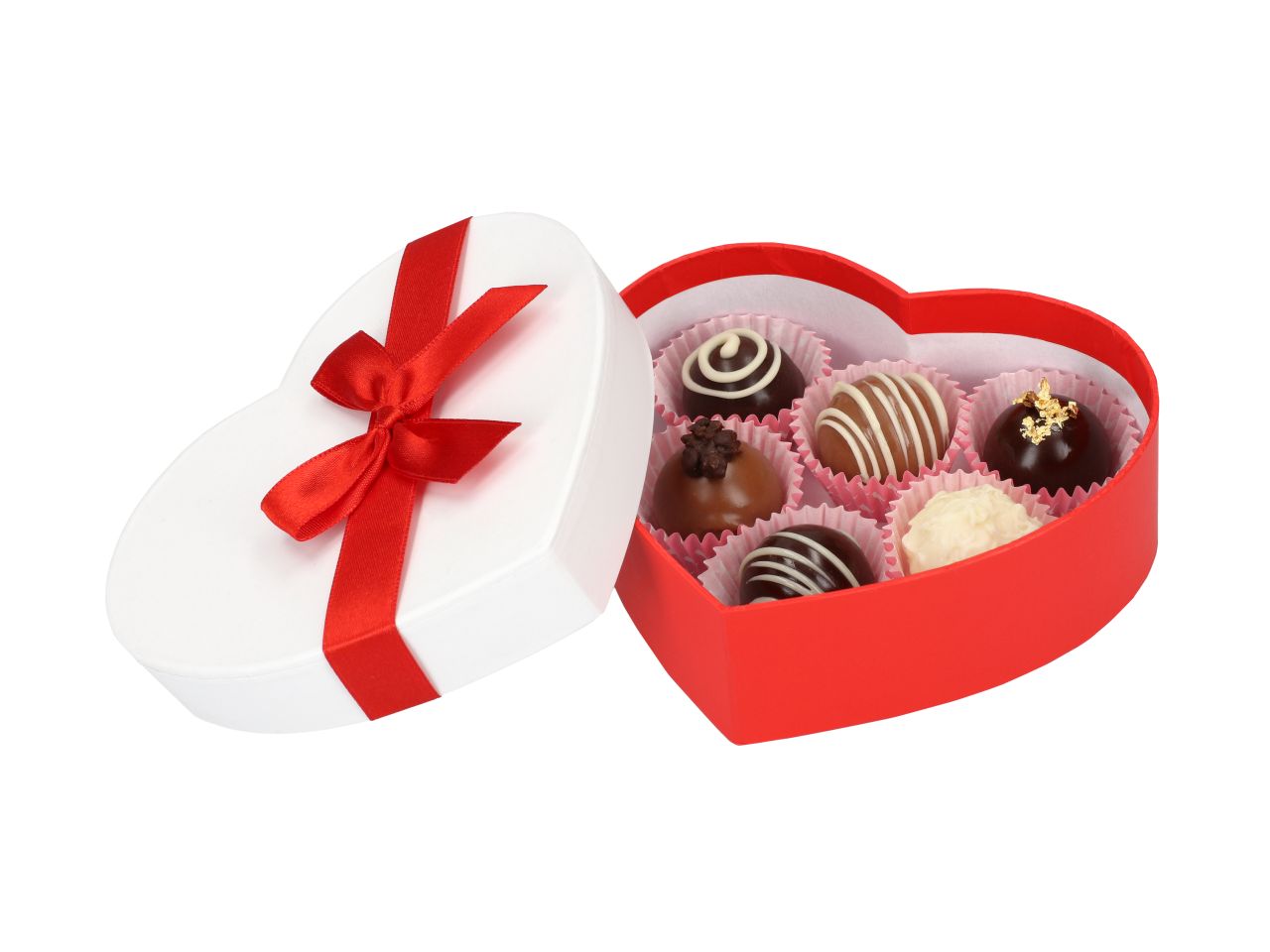 Pralinenschachtel in Herzform für 6 Pralinen - Verpackungen Sugar Sweet Kitchen