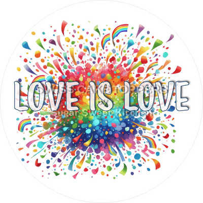 Pride-Tortenaufleger Love is Love - personalisierbar