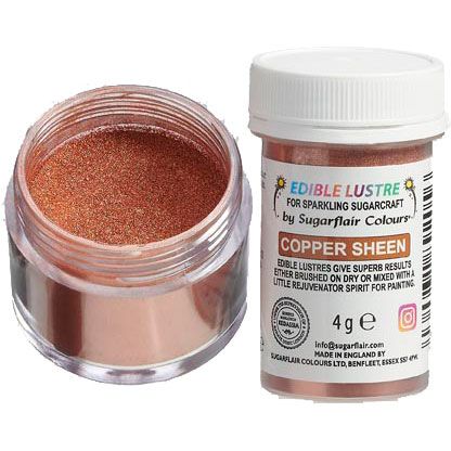 Puderfarben Glanz Lebensmittel Sugarflair / 15 Farben - Copper Sheen - Lebensmittelfarben Sugar Sweet Kitchen