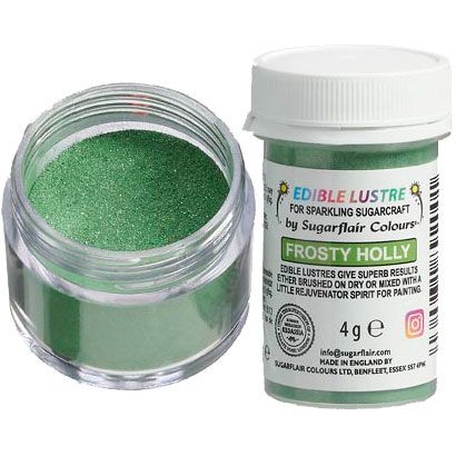 Puderfarben Glanz Lebensmittel Sugarflair / 15 Farben - Frosty Holly - Lebensmittelfarben Sugar Sweet Kitchen