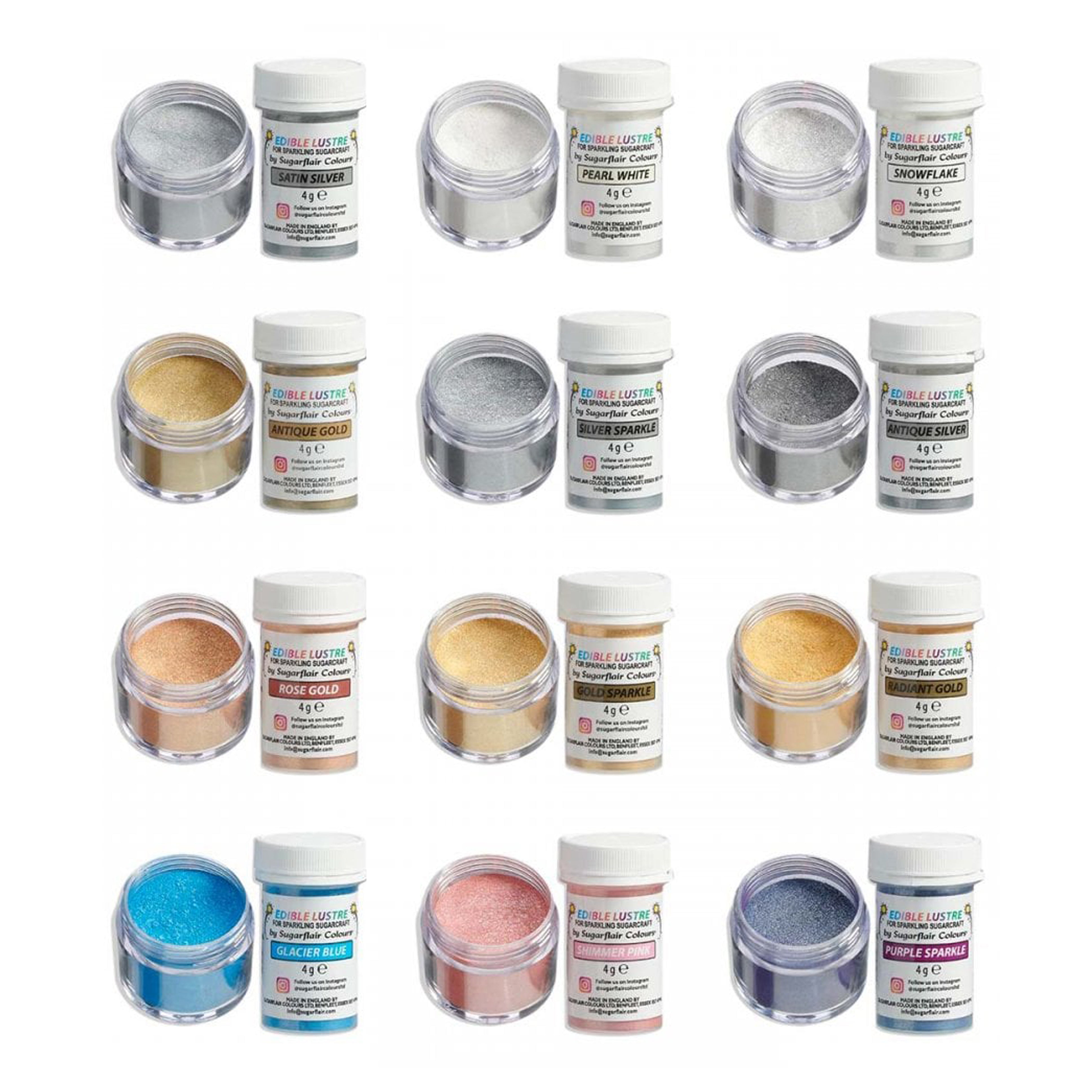 Puderfarben Glanz Lebensmittel Sugarflair / 15 Farben - wähle eine Farbe - Lebensmittelfarben Sugar Sweet Kitchen