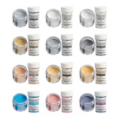 15 brilliant Sugarflair Edible Lustre Dusts