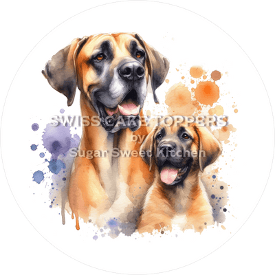 Putziger Hunde-Tortenaufleger22 - personalisierbar