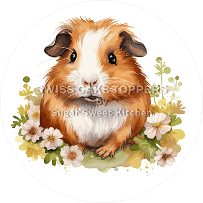 Putziger Meerschweinchen-Tortenaufleger2 - personalisierbar