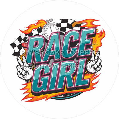 Race-Girl-Tortenaufleger5 - personalisierbar