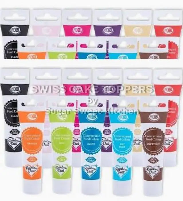 Rainbow Dust Progel Gelfarben je 25g - Lebensmittelfarben Sugar Sweet Kitchen