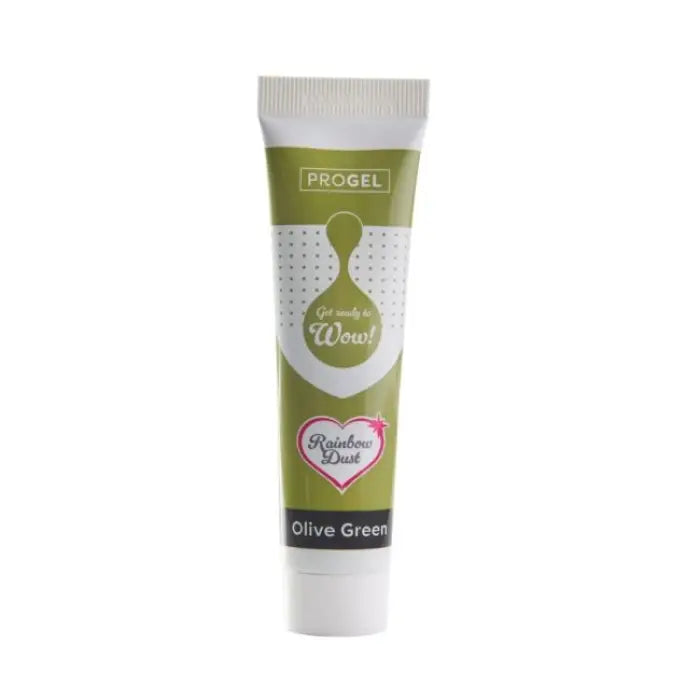 Rainbow Dust Progel Gelfarben je 25g - Olive Green - Lebensmittelfarben Sugar Sweet Kitchen