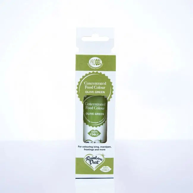 Rainbow Dust ProGel - Gelfarben / je 25g - Olive Green - Lebensmittelfarben Sugar Sweet Kitchen